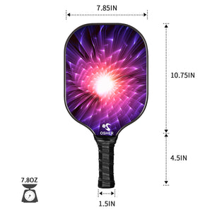 OSHER Pickleball Paddle Graphite Pickleball Racket Honeycomb Composite Core Pickleball Paddle Set Ultra Cushion Grip Low Profile Edge Bundle Graphite