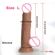 Load image into Gallery viewer, 7/8 Inch Huge Realistic soft Dildo Silicone Penis Dong with Suction Cup for Women Masturbation Lesbain Anal Sex Toys for Adults