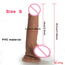 Load image into Gallery viewer, 7/8 Inch Huge Realistic soft Dildo Silicone Penis Dong with Suction Cup for Women Masturbation Lesbain Anal Sex Toys for Adults