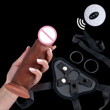 Load image into Gallery viewer, 7.9inch Realistic Penis Dildo Vibrator Sliding Foreskin Skin Female Masturbation Huge Dick Suction Cup Adult Sex Toys for Women