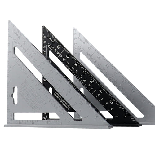 7'' Triangle Angle Protractor Aluminum Alloy Speed Square Measuring Ruler Miter For Framing Building Carpenter Measuring Tools