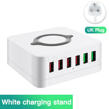 Load image into Gallery viewer, 72W 6 Port Quick Charge 3.0 USB Charger Adapter Wireless Charger Charging Station Phone Charger For iPhone Samsung Huawei Xiaomi