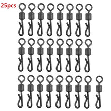 Load image into Gallery viewer, 75pcs/lot Large Long Body Q-Shaped Black Quick Change Swivels For Carp Fishing Size 4# Fishing Terminal Tackle Accessories pesca