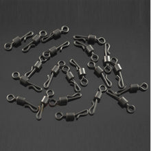 Load image into Gallery viewer, 75pcs/lot Large Long Body Q-Shaped Black Quick Change Swivels For Carp Fishing Size 4# Fishing Terminal Tackle Accessories pesca