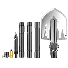 Load image into Gallery viewer, 76cm multi-function outdoor folding shovel military spade field camping survival equipment car folding shovel snow shovel