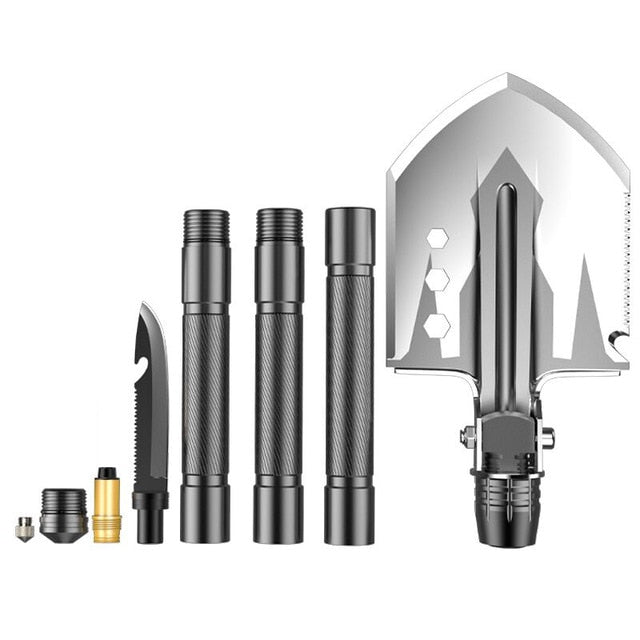 76cm multi-function outdoor folding shovel military spade field camping survival equipment car folding shovel snow shovel