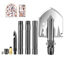 Load image into Gallery viewer, 76cm multi-function outdoor folding shovel military spade field camping survival equipment car folding shovel snow shovel