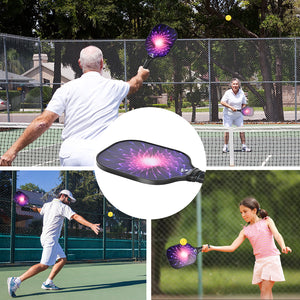 OSHER Pickleball Paddle Graphite Pickleball Racket Honeycomb Composite Core Pickleball Paddle Set Ultra Cushion Grip Low Profile Edge Bundle Graphite