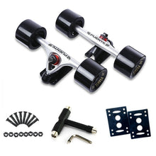 Load image into Gallery viewer, 7inch Longboard Bridge 70*51mm Wheels Set Skateboard Trucks 78A PU Wheels T tools Rubber Gasket Professional Skateboard Bracket
