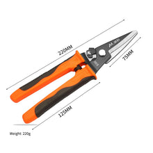 Load image into Gallery viewer, 8&quot; Metal Sheet Shearing Multi-functional Tin Snips Straight Shears Bent Blade Cutter Household Hand Cutting Tool Scissors