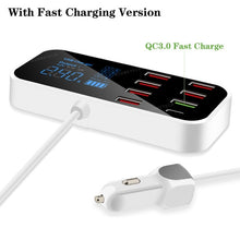 Load image into Gallery viewer, 8 Ports USB Car Charger For Android iPhone Adapter Tablet USB Charger Led Display Fast Phone Charger For xiaomi huawei samsung