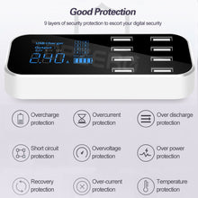 Load image into Gallery viewer, 8 Ports USB Car Charger For Android iPhone Adapter Tablet USB Charger Led Display Fast Phone Charger For xiaomi huawei samsung