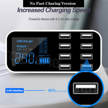 Load image into Gallery viewer, 8 Ports USB Car Charger For Android iPhone Adapter Tablet USB Charger Led Display Fast Phone Charger For xiaomi huawei samsung