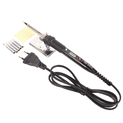 80W Electric Soldering Iron Adjustable Temperature LCD Digital Display 110V 220V Welding Solder Iron Tips Repair Rework Tool Kit