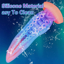 Load image into Gallery viewer, 9.6Inch Huge Realistic Dildo Luminous Octopus Tentacle Silicone Plug Anal Dildo with Suction Cup G-Spot for Vaginal and Anal Sex