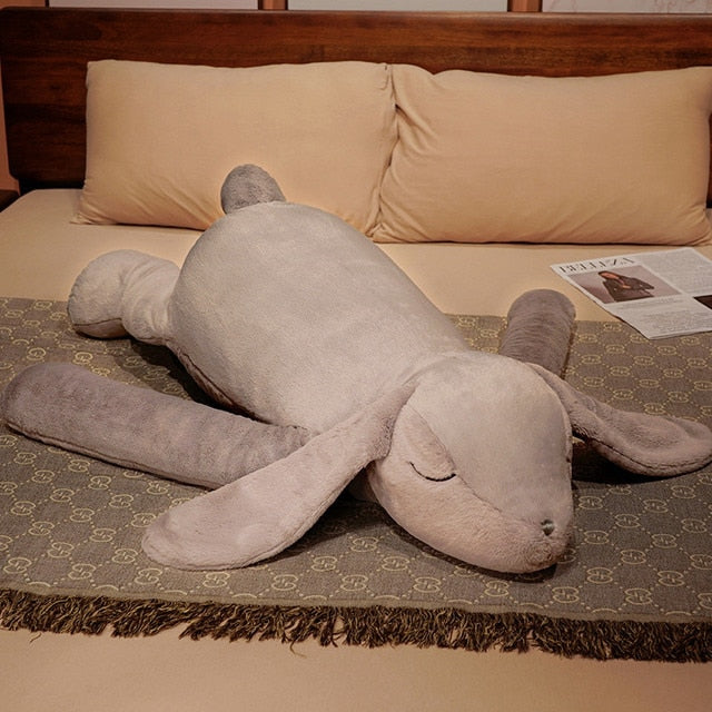 90/120cm Lovely Giant Animal Soft Cartoon Long Ears Huggable Bunny Plush Toy Rabbit Stuffed Pillow For Kids Girl Nice Gift