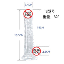 Load image into Gallery viewer, Manual simulation penis crystal white transparent dildo female sex appeal TPE material seven sizes hot new products