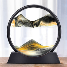 Load image into Gallery viewer, Moving Sand Art Picture Round Glass 3D Hourglass Deep Sea Sandscape In Motion Display Flowing Sand Frame 7/12inch For home Decor