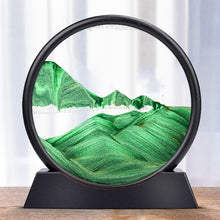 Load image into Gallery viewer, Moving Sand Art Picture Round Glass 3D Hourglass Deep Sea Sandscape In Motion Display Flowing Sand Frame 7/12inch For home Decor