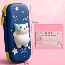 Load image into Gallery viewer, Adorable 3D Cartoon Cat Pencil Case Stationery Organizer School Supplies for Girls Pink Pen Pouch Holder Kawaii Trousse Scolaire