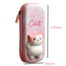 Load image into Gallery viewer, Adorable 3D Cartoon Cat Pencil Case Stationery Organizer School Supplies for Girls Pink Pen Pouch Holder Kawaii Trousse Scolaire
