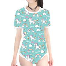 Load image into Gallery viewer, Adult Baby ABDL Snap Crotch Onesie Unicorn Print Diaper Bodysuit