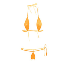 Load image into Gallery viewer, Adult Porn Club G-String Teddies Bikini Swimsuit Women Shiny PVC Erotic Party Bikini Women Sexy Thong Micro Mini Swimwear Biquni