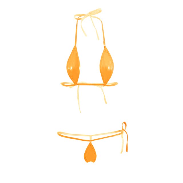 Adult Porn Club G-String Teddies Bikini Swimsuit Women Shiny PVC Erotic Party Bikini Women Sexy Thong Micro Mini Swimwear Biquni