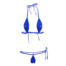 Load image into Gallery viewer, Adult Porn Club G-String Teddies Bikini Swimsuit Women Shiny PVC Erotic Party Bikini Women Sexy Thong Micro Mini Swimwear Biquni