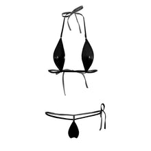 Load image into Gallery viewer, Adult Porn Club G-String Teddies Bikini Swimsuit Women Shiny PVC Erotic Party Bikini Women Sexy Thong Micro Mini Swimwear Biquni