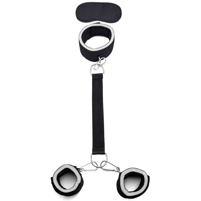 Adult Products Alternative Bundled Bondage Sponge Three-Piece Set, Connecting Hands and Neck, Comfortable Sex Toys Women