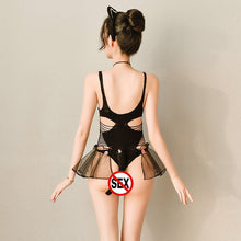 Load image into Gallery viewer, Adult Sexual Fantasy Role Play Costume Sexy Cosplay Cat Women Suits Couple Sex Games Allure Uniform See Through Party Costumes
