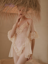 Load image into Gallery viewer, Amallbeiby Princess Sleepwear Fairy Sexy Retro Lace Pajamas Kawaii Lingerie Lolita Ruffles Mesh Robes for Women Dropshipping