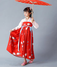 Load image into Gallery viewer, Ancient Chinese Costume Child Fairy Folk Dance Performance Chinese Traditional Dress Cosply Clothing Kids Clothes Girls Hanfu