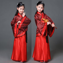 Load image into Gallery viewer, Ancient Chinese Costume Child Kid Fairy Dress Cosplay Hanfu Folk Dance Performance Clothing Chinese Traditional Dress for Girls
