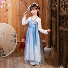Load image into Gallery viewer, Ancient Chinese Traditional Costume Hanfu Children Summer New Cute Loose Embroidery Girl Fairy Dresses Party Stage Dress