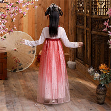 Load image into Gallery viewer, Ancient Chinese Traditional Costume Hanfu Children Summer New Cute Loose Embroidery Girl Fairy Dresses Party Stage Dress