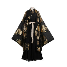 Load image into Gallery viewer, Ancient Oriental Clothing Couples Black Hanfu Sets Traditional Chinese Style Fancy Dress Men Women Halloween Cosplay Costumes