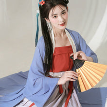 Load image into Gallery viewer, Ancient Traditional Chinese Women Elegant Hanfu Dress Fairy Embroidery Stage Folk Dance Costume Retro Song Dynasty 3 Piece Sets