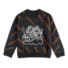Load image into Gallery viewer, Angel Pattern Women Sweater Oversized Streetwear Retro Lazy Pullover Trendy Brand O Neck Fashion Harajuku Sweaters 2021 Winter