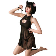 Load image into Gallery viewer, Anime Cat for Women Cosplay Uniform Lolita Cat Ear Headband Tail Collar Temptation Role-Playing Cat Japanese Kawaii Lingerie