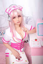 Load image into Gallery viewer, Anime Cosplay SUPER SONICO Wig Cosplay Costume SONICOMI Nurse Uniform Dress Sexy Female Halloween Costume For Woman Customed