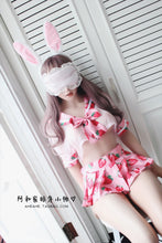 Load image into Gallery viewer, Anime Cute Sailor Dress Lolita Strawberry Printed Cosplay Costume School Girl Uniform Sexy Kawaii Lingerie Set Exotic Apparel