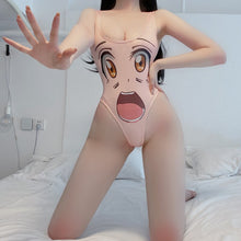 Load image into Gallery viewer, Anime Japanese Style Bodysuit Women Sexy Lingerie Erotic Pattern Printing Sling Siamese Thongs Underwear Bodystocking