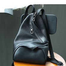 Load image into Gallery viewer, Anti-theft Genuine Leather Small Backpack Women Retro Classic School Bags For Girl Multifunction Shoulder Crossbody Chest Bag