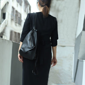 Anti-theft Genuine Leather Small Backpack Women Retro Classic School Bags For Girl Multifunction Shoulder Crossbody Chest Bag