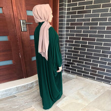 Load image into Gallery viewer, Asian Women&#39;s Clothing Dubai Saudi Arabia Solid Color Bat-sleeved Burqa Cardigan Muslim Ramadan Prayer Clothes Without Turban