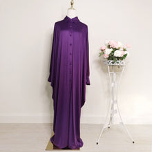 Load image into Gallery viewer, Asian Women&#39;s Clothing Dubai Saudi Arabia Solid Color Bat-sleeved Burqa Cardigan Muslim Ramadan Prayer Clothes Without Turban