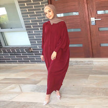 Load image into Gallery viewer, Asian Women&#39;s Clothing Dubai Saudi Arabia Solid Color Bat-sleeved Burqa Cardigan Muslim Ramadan Prayer Clothes Without Turban