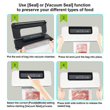 Load image into Gallery viewer, Automatic Vacuum Sealer Packer Vacuum Air Sealing Packing Machine For Food Preservation Dry, Wet, Soft Food with Free 10pcs Bags